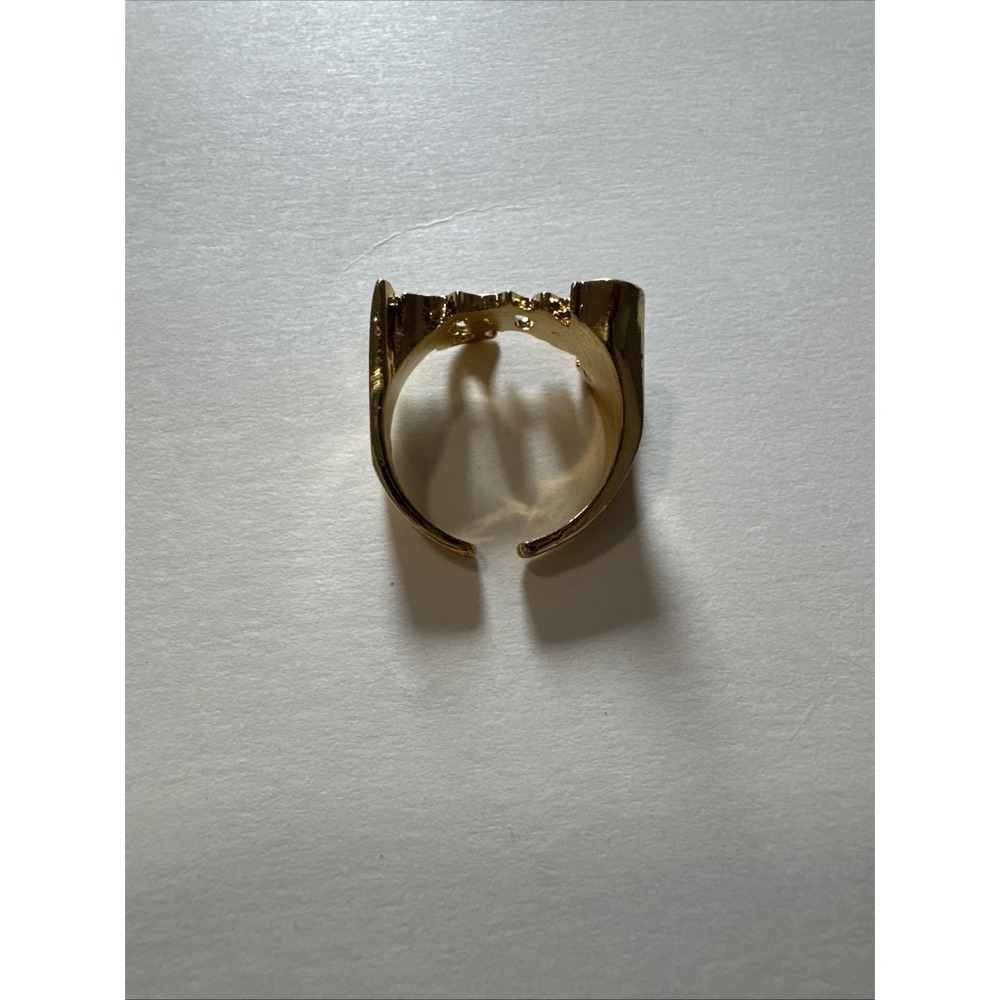Gold Angel Ring Adjustable New - Picture 3 of 5